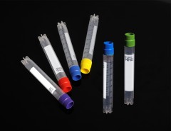 Cryoking 5.0ml clear polypropylene sterile cryovials, external thread and white caps assembled, 1 Case of 1,000, 88-3500