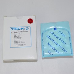 Tisch Scientific MCE Membrane Filters, White w/Black & Blue Grid, 0.22 µm, 47 mm, Sterile, 200 Pack, SF14708