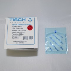 Tisch Scientific Nylon Membrane Filter, 0.22 µm, 47 mm, Sterile, 200 Pack, SF18012